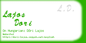 lajos dori business card
